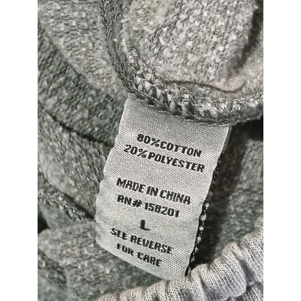 Lazy Sunday Women Charcoal Gray Wide Leg Sweatpants Drawstring Fleece Lounge L - Picture 9 of 14